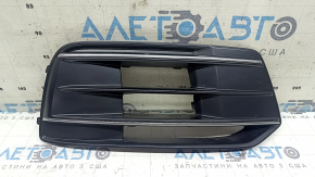 Решетка переднего бампера правая Audi Q5 80A 18-20 с хромом, песок