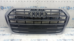 Grilă radiator Audi Q5 80A 18-20, cu embleme, cromată, pentru senzori de parcare, nisip