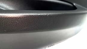 Ansamblu panou ușă stânga față pentru BMW Seria 3 F30 12-18, negru, cotieră și inserție, piele neagră, cusături roșii, bandă cromată, ornamente din lemn închis la culoare, cu mâner, iluminare din spate, îndoit