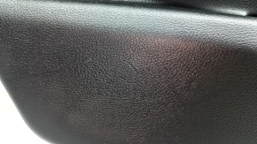 Ansamblu panou ușă spate stânga pentru BMW Seria 3 F30 12-18, negru, cotieră și inserție, piele neagră, cusături roșii, garnitură cromată, ornamente din lemn închis la culoare, cu iluminare din spate, cu mâner, rupturi, lovituri, zgârieturi
