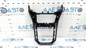 Накладка центральной консоли передняя верхняя Subaru Forester 25-26 черная, синяя строчка, 2 части