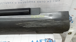 Порог правый Ford Fusion mk5 13-20 графит, с уплотнителями, царапины, трещины, сломано крепление, трещина в креплении