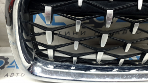 Решетка радиатора grill в сборе 2шт BMW 3 F30 4d 12-18 хром, вставки Diamond, сколы