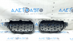 Решетка радиатора grill в сборе 2шт BMW 3 F30 4d 12-18 хром, вставки Diamond, сколы