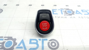 Buton start-stop BMW Seria 3 F30 12-18, negru cu crom, roșu