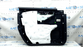 Panou ornamental ușă, față dreapta Ford Explorer 20-20, piele neagră fără cortină, XLT, cotieră și inserție, piele neagră cu cusături albe, cu mâner, uzat
