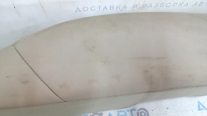 Ornamente laterale banchetă stânga spate pentru Kia Optima 11-15 SUA, piele bej, elemente de fixare ruginite, curățare chimică