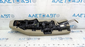 Ornamente laterale banchetă stânga spate pentru Kia Optima 11-15 SUA, piele bej, elemente de fixare ruginite, curățare chimică