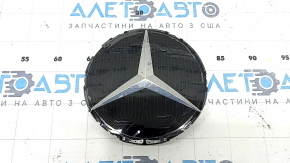 Эмблема решетки радиатора grill Mercedes X247 GLB 20-26 под радар, с подогревом, нет обрамления, царапины