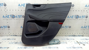 Panou ușă spate dreapta negru pentru Ford Escape MK4 2023-2026, cotiera din piele neagră cu mâner negru, zgârieturi