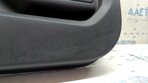 Panou ușă stânga față negru pentru Ford Escape MK4 2023-2026, cotieră din piele neagră, inserție gri închis, cu mâner negru, zgârieturi, uzat