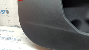 Panou ușă stânga față negru pentru Ford Escape MK4 2023-2026, cotieră din piele neagră, inserție gri închis, cu mâner negru, zgârieturi, uzat