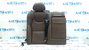 Spătarul scaunelor din spate dreapta Volvo XC60 18-26, piele Nappa neagră, încălzită, perforată, cu tetieră, cu curea, lovituri, zgârieturi pe spate, necesită curățare