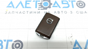 Ключ Volvo XC60 18-26 keyless, 4 кнопки, кожа коричневая, полез хром, тычки