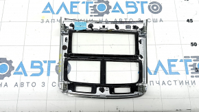 Ornamente consolei centrale superioare spate Volvo XC60 18-26 pentru aer condiționat și climatizare pe bancheta din spate, negru lucios cu crom, zgârieturi