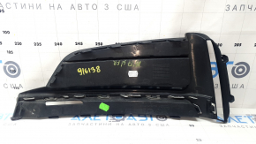 Решетка переднего бампера правая Audi A5 F5 18-19 без радара, черная с хром молдингом, S-Line, сколы