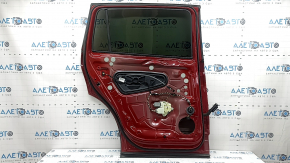 Ansamblu ușă spate stânga pentru un VW Tiguan 18-24, fumuriu, cu bandaje negre mate și zgârietură roșie LA3Q.