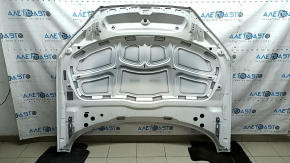Капот голый Audi A5 F5 17-24 сталь, белый LY9C, сколы, царапины