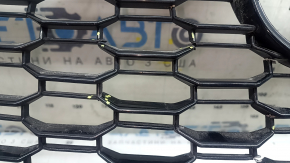 Grilă radiator Audi A5 F5 18-19, negru lucios + ornament negru lucios, crăpături