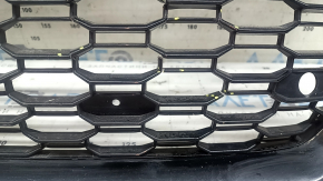 Grilă radiator Audi A5 F5 18-19, negru lucios + ornament negru lucios, crăpături
