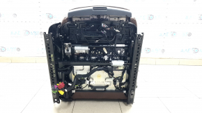 Scaun pasager Audi A5 F5 18-19 fără airbag, electric, încălzit, piele gri, fără comenzi, defect de piele, necesită curățare