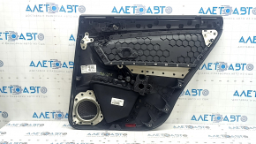 Panou ușă spate stânga pentru VW Tiguan 18-20 negru, cotiera din material textil negru, inserție din plastic, cu mâner, model zgârieturi