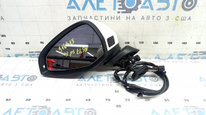 Зеркало боковое левое в сборе Audi A5 F5 18-25 5D 13 пинов, белое, подогрев, поворотник, автозатемнение, BSM