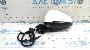 Зеркало боковое левое в сборе Audi A5 F5 18-25 5D 13 пинов, белое, подогрев, поворотник, автозатемнение, BSM