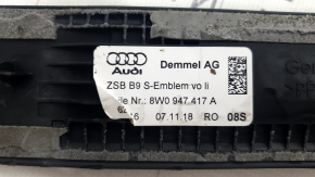 Ornamente prag exterior Audi A5 F5 17-24 5D S-line, stânga față, iluminate din spate, uzate