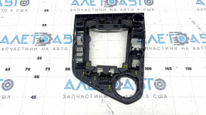 Накладка шифтера КПП VW Tiguan 18-21 без кнопки Start-Stop, с накладкой 4Motion, графит