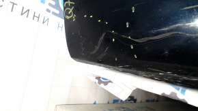 Бампер задний голый нижняя часть Audi Q7 16-19 под 4 парктроника, синий, без заглушек, царапины