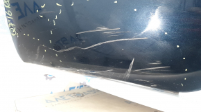 Бампер задний голый нижняя часть Audi Q7 16-19 под 4 парктроника, синий, без заглушек, царапины
