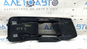 Решетка переднего бампера левая Audi Q7 16-19 хром под парктроник без радара, без заглушки, треснута, сломаны крепления
