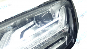 Фара передняя левая в сборе Audi Q7 16-19 LED, скол, выгорел LED