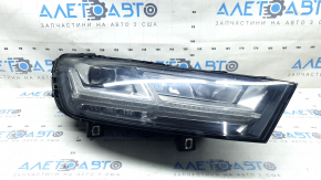 Фара передняя правая в сборе Audi Q7 16-19 LED, под полировку, выгорел LED
