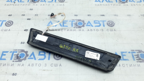 Накладка порога задняя правая внешняя Audi Q7 16-26 черная с хромом, подсветка, царапины