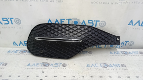 Решетка переднего бампера правая Mercedes W167 GLE 350 450 20-23 структура с хром, под парктроники, надлом крепления