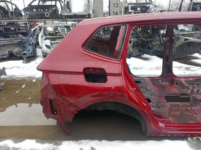 Четверть крыло задняя правая VW Tiguan 18-24 long на кузове, красная, тычка