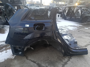 Четверть крыло задняя правая Audi Q7 16-26 на кузове, синяя, царапины, вмятина