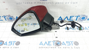 Зеркало боковое левое в сборе VW Tiguan 18-19 6+2 пинов, поворотник, подогрев, красное