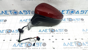 Зеркало боковое левое в сборе VW Tiguan 18-19 6+2 пинов, поворотник, подогрев, красное