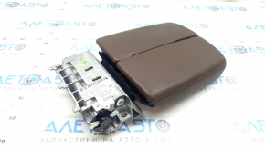 Подлокотник Audi Q7 16-19 кожа коричневая, потерт