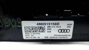 Управление климат-контролем заднего ряда Audi Q7 16-23 под подогрев сидений, вмятина на крутилке
