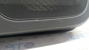 Panou ușă negru, spate stânga, Audi Q7 16-19, inserție din piele maro, ornamente din lemn negru lucios și închis la culoare, BOSE, sub cortină, cotieră din piele maro, cu mâner, zgârieturi, îndoitură