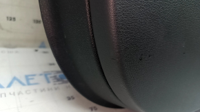 Panou ușă stânga față negru pentru Audi Q7 16-19, inserție din piele maro, ornamente din lemn negru lucios și închis la culoare, BOSE, cotieră din piele maro cu mâner, zgârieturi, îndoitură