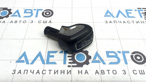 Maner schimbător de viteze din piele Volvo XC90 16-22, negru, cromat, zgârieturi