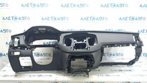 Торпедо передняя панель с AIRBAG Volvo XC90 17-25 тип 1, черная, с простой проекцией, тычка