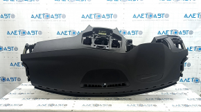 Торпедо передняя панель с AIRBAG Volvo XC90 17-25 тип 1, черная, с простой проекцией, тычка