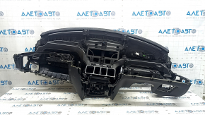 Торпедо передняя панель с AIRBAG Volvo XC90 17-25 тип 1, черная, с простой проекцией, тычка
