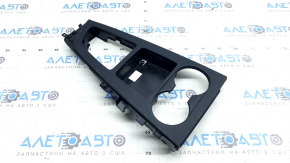 Ornamente consolă centrală Audi A5 F5 18-19, negru abanos, cu suport